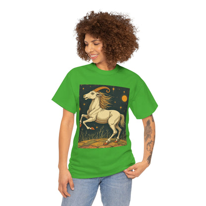 Unisex Heavy Cotton T-Shirt, Aries Animal, Zodiac Design