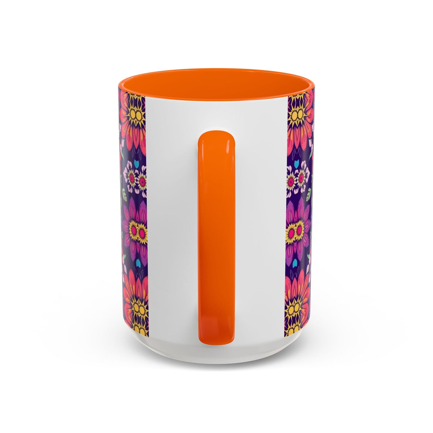 Accent Coffee Mug, Libra, Zodiac v3, Flower Pattern, (11, 15oz)