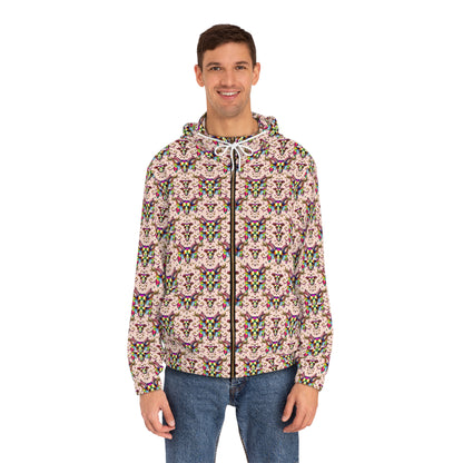 Full-Zip Hoodie (AOP), Taurus, Zodiac v2, Pattern