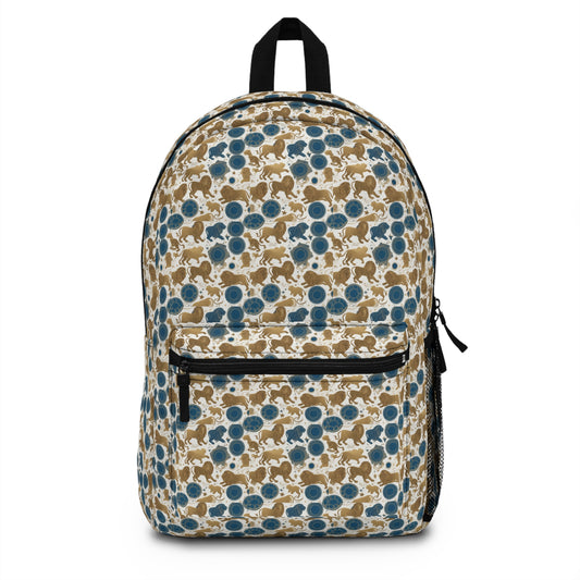 Backpack, Leo, Zodiac v1, Metal Pattern