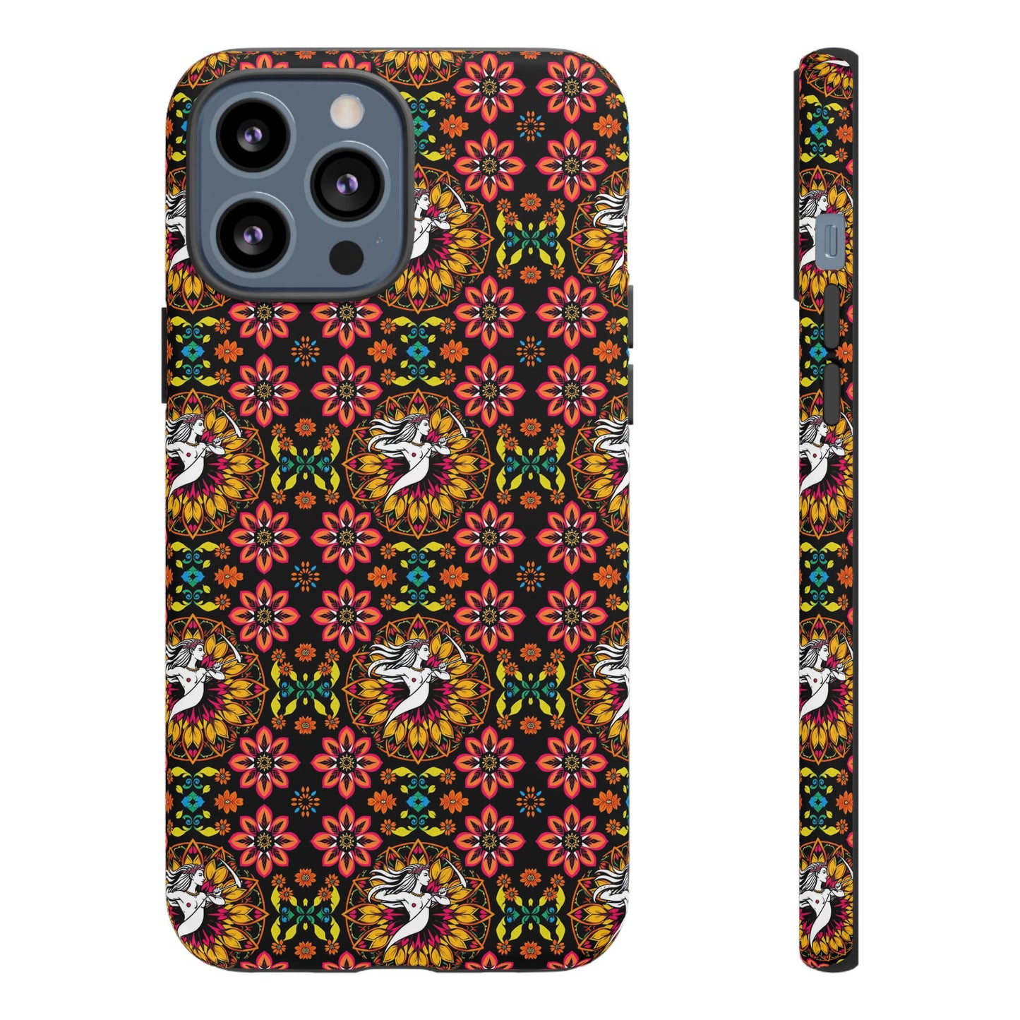 Tough Cases, Sagittarius, Zodiac v2, Flower Pattern