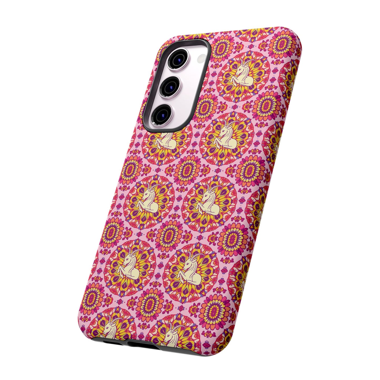 Tough Cases, Capricorn, Zodiac v4, Flower Pattern