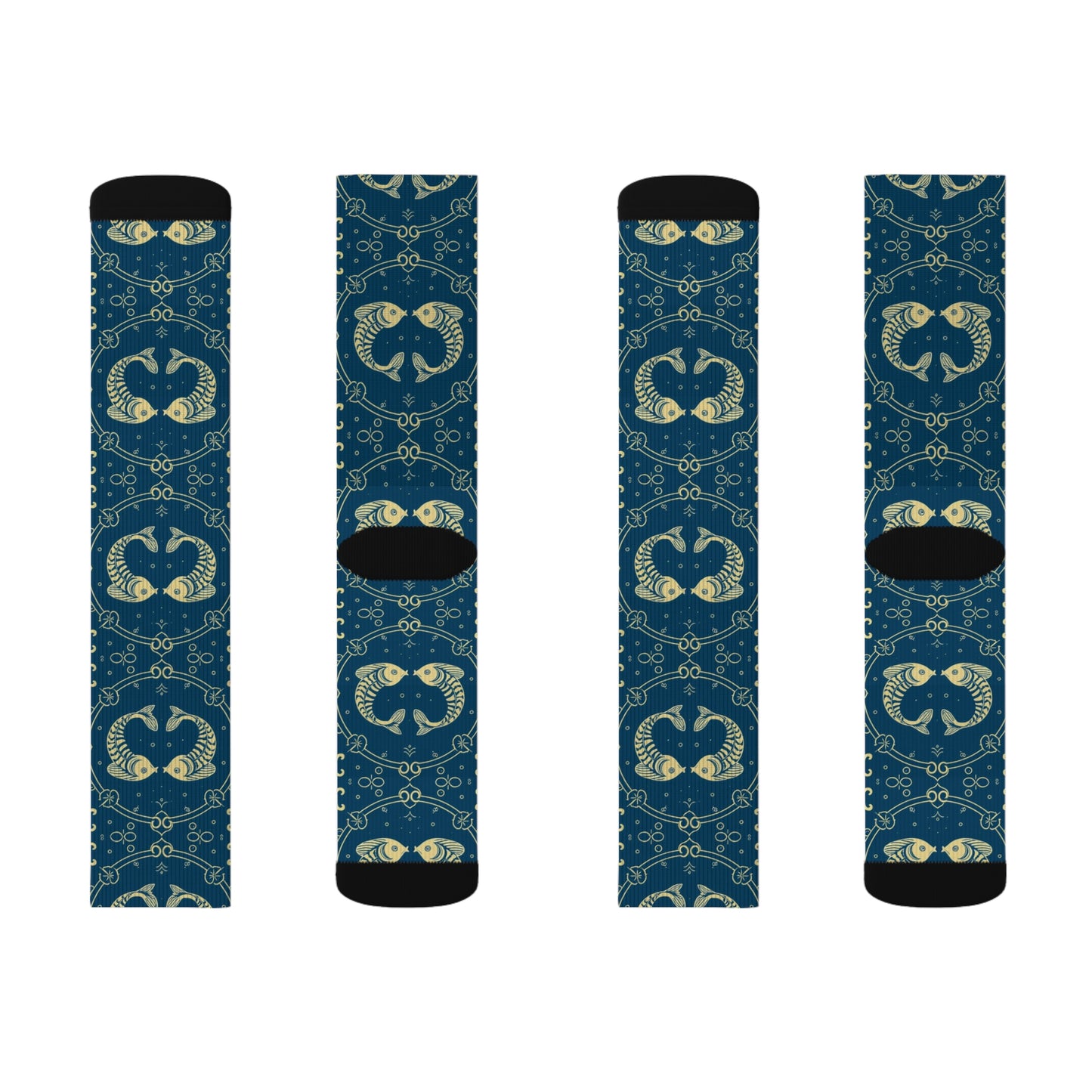 Sublimation Socks, Pisces, Zodiac, Pattern