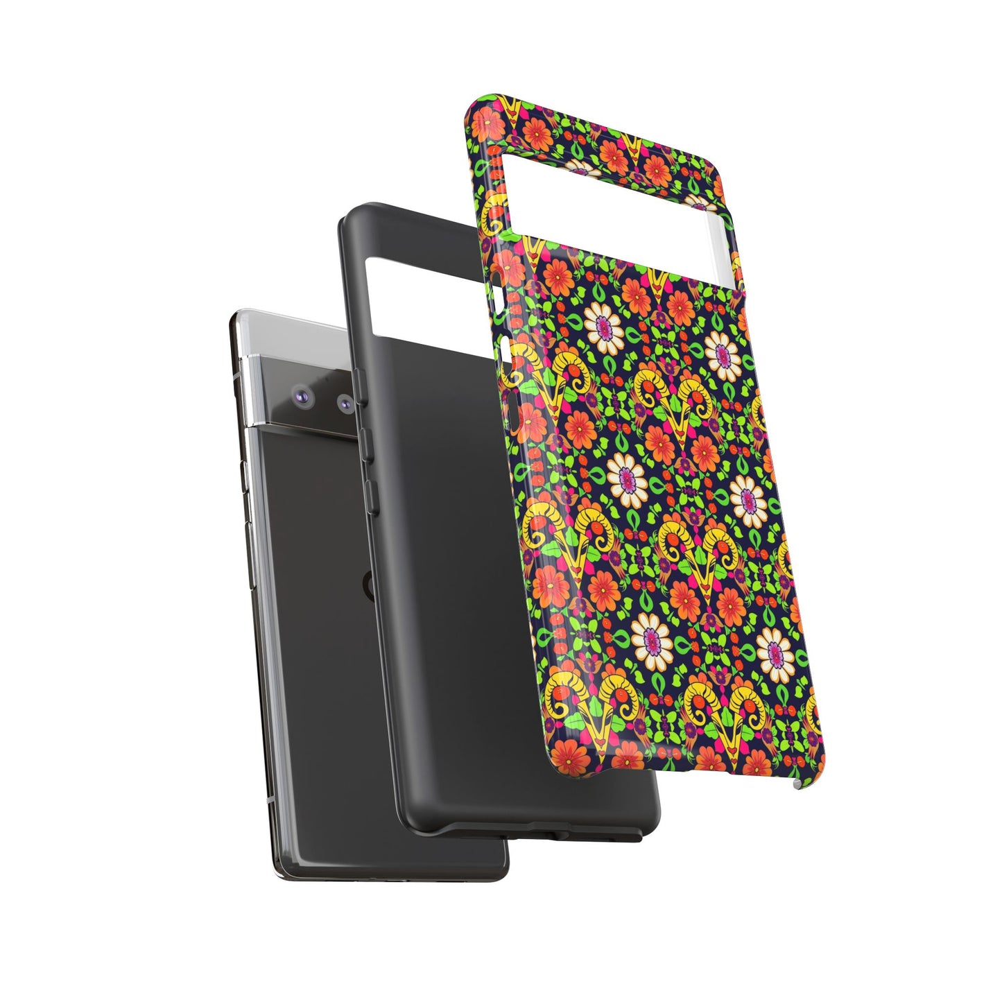 Tough Cases, Aries, Zodiac v4, Flower Pattern