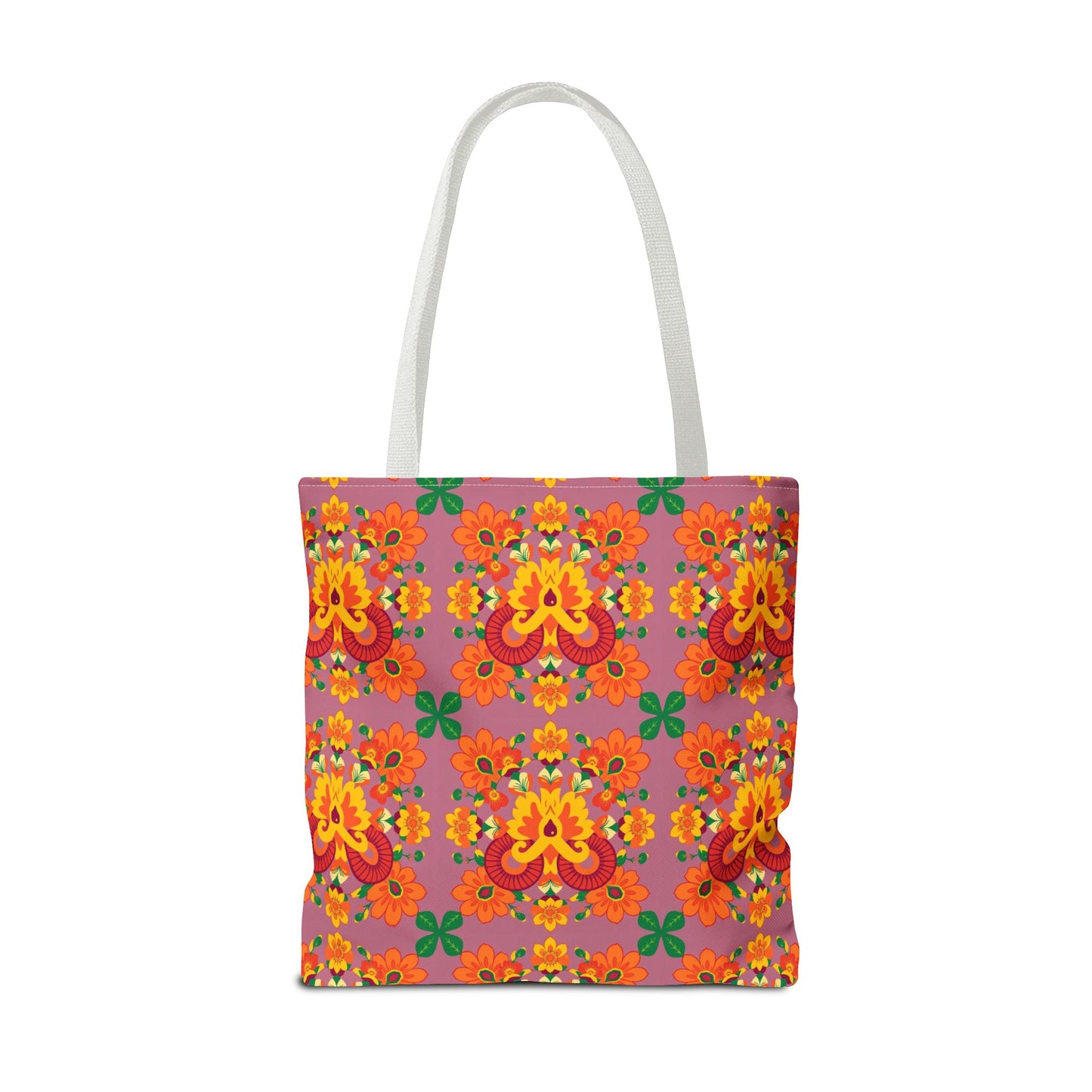 Tote Bag (AOP), Aries, Zodiac v1, Flower Pattern