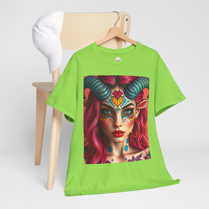 Unisex Heavy Cotton T-Shirt, Taurus, Zodiac, Sexy Art