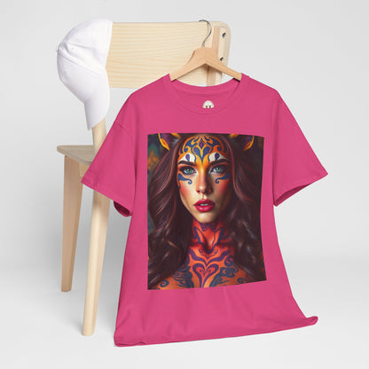 Unisex Heavy Cotton T-Shirt, Leo, Zodiac, Sexy Art
