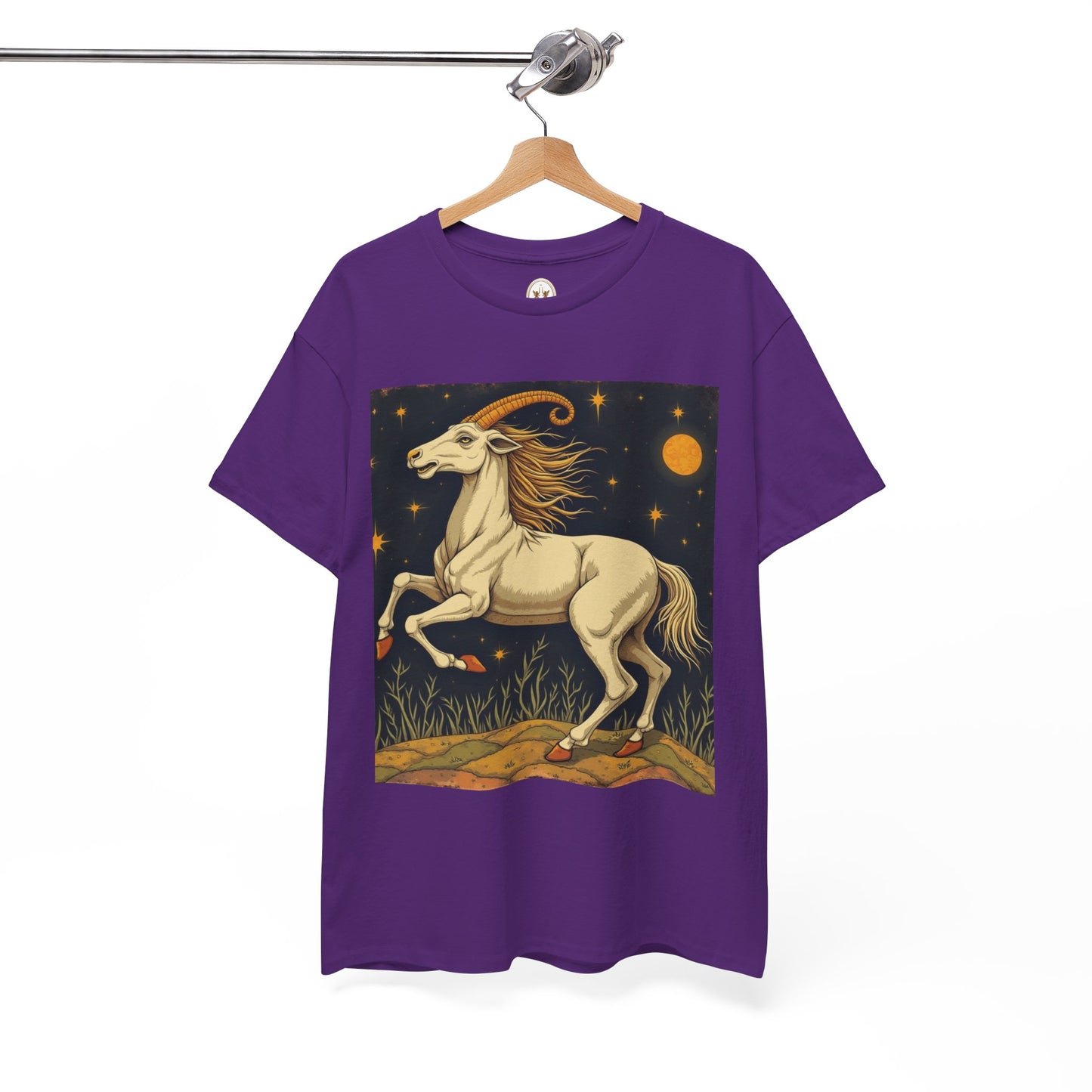 Unisex Heavy Cotton T-Shirt, Aries Animal, Zodiac Design
