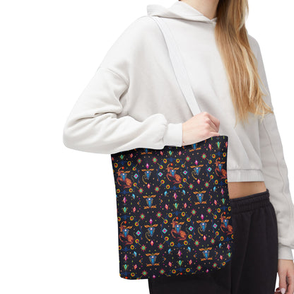 Tote Bag (AOP), Capricorn, Zodiac v1, Jewel Pattern
