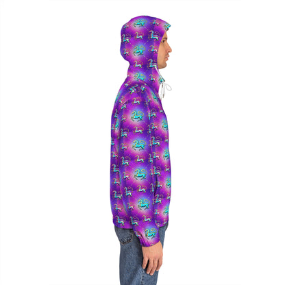 Full-Zip Hoodie (AOP), Aquarius, Zodiac, Pattern