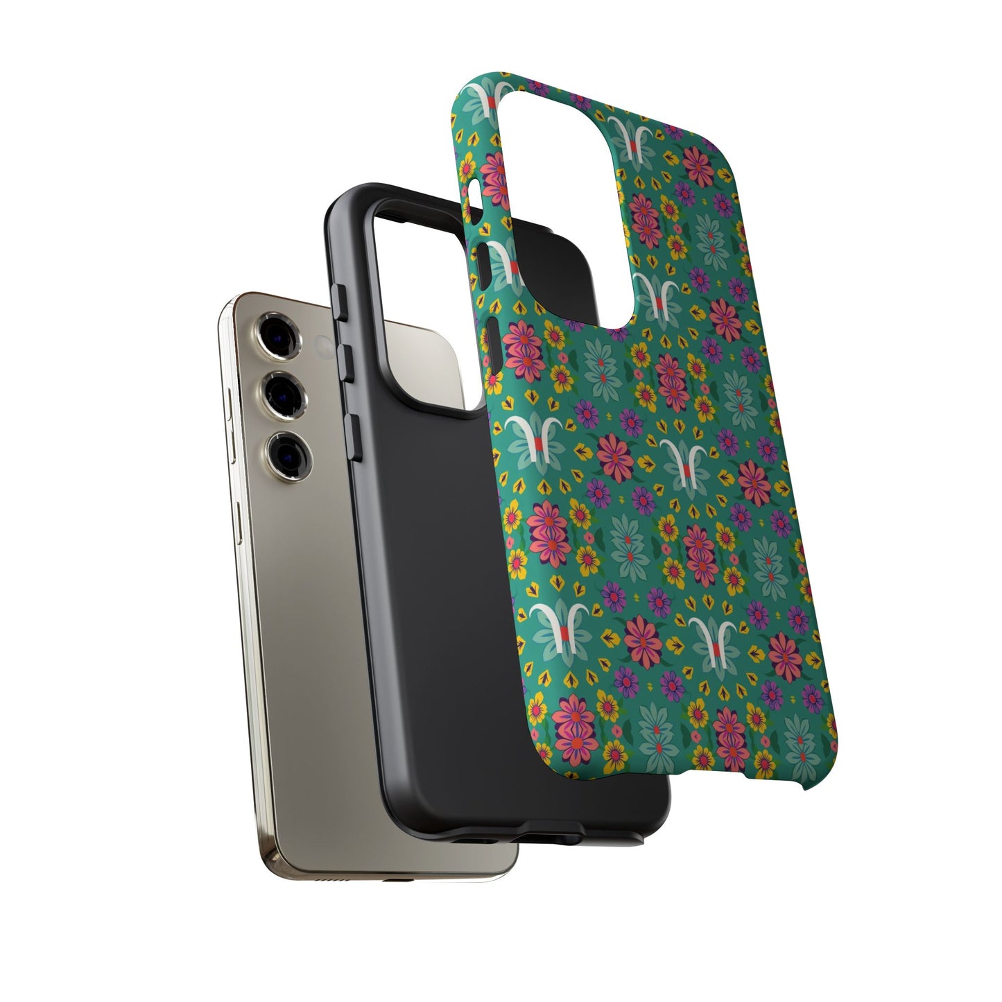 Tough Cases, Aquarius, Zodiac v4, Flower Pattern
