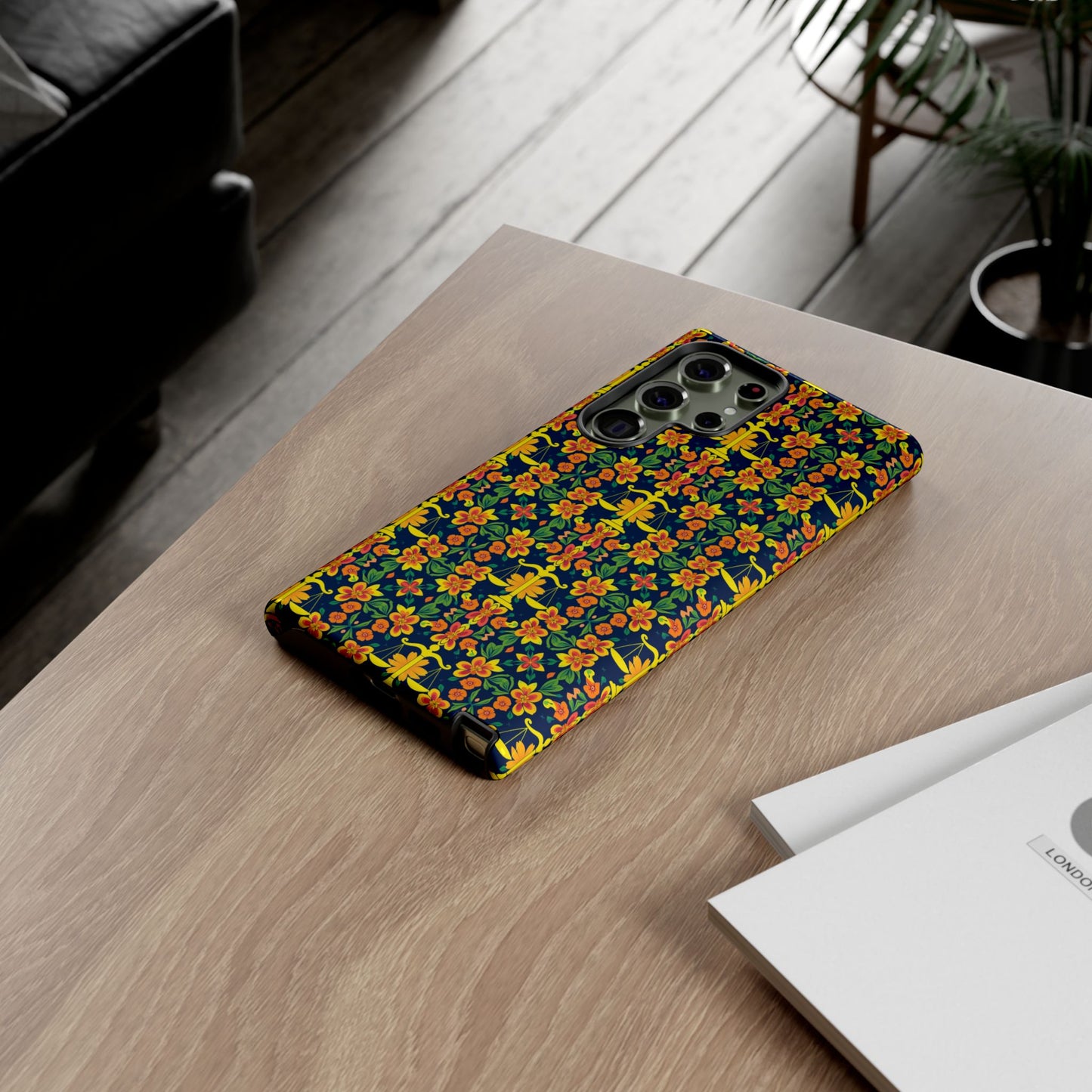 Tough Cases, Libra, Zodiac v3, Flower Pattern