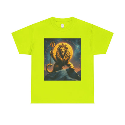 Unisex Heavy Cotton T-Shirt, King of Lion v3, Leo Zodiac Design