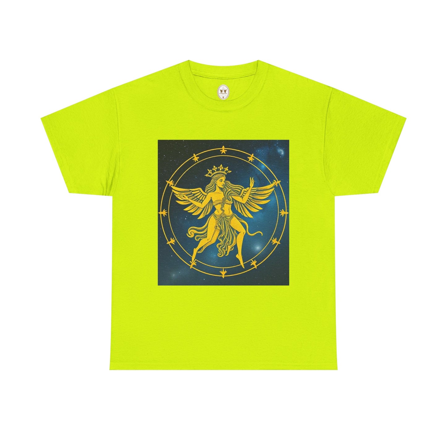 Unisex Heavy Cotton T-Shirt, Twin Angel v3, Gemini Zodiac Design