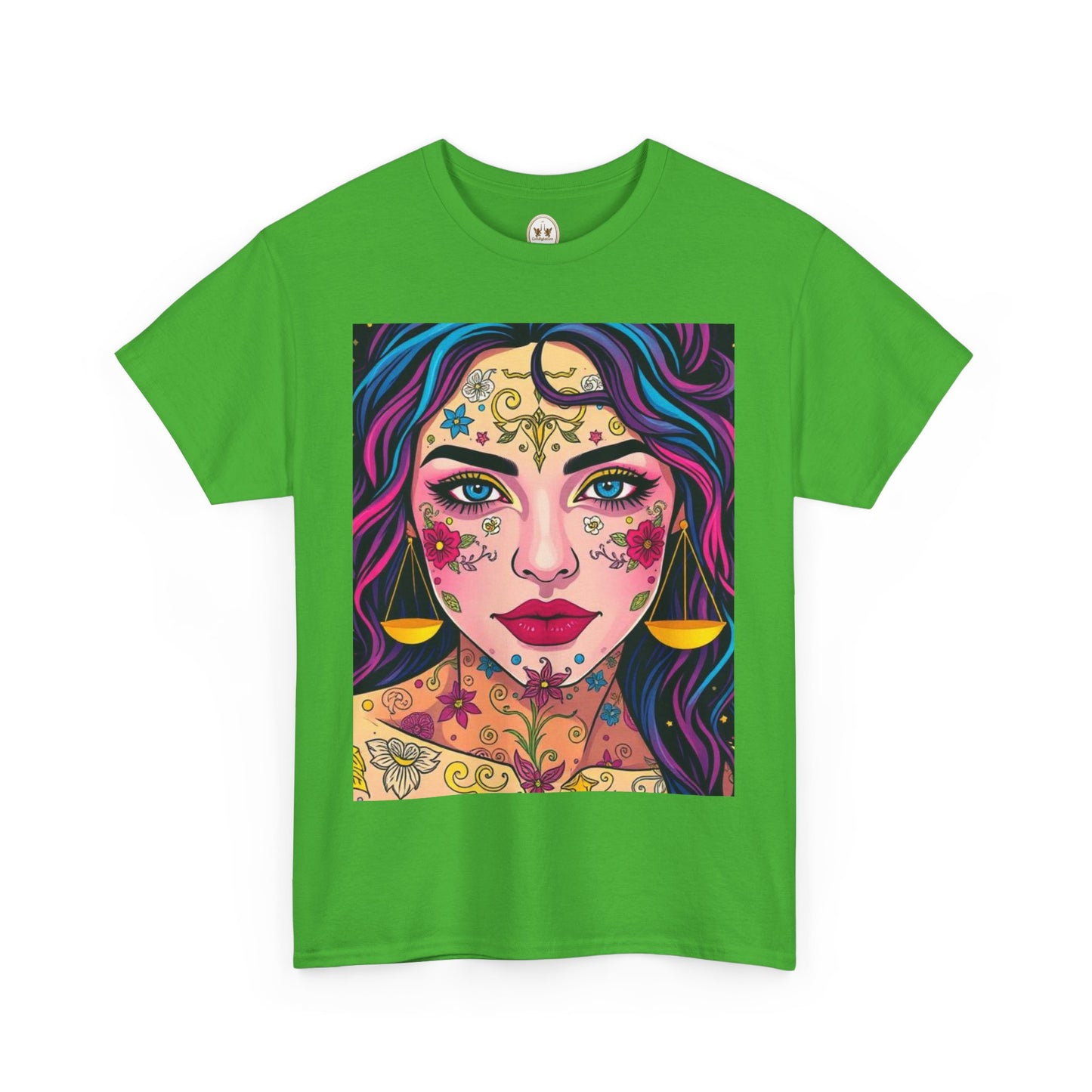 Unisex Heavy Cotton T-Shirt, Libra, Zodiac v4, Sexy Art