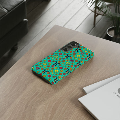 Tough Cases, Aquarius, Zodiac v2, Flower Pattern