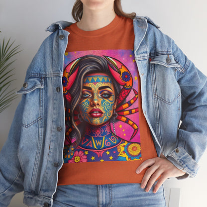 Unisex Heavy Cotton T-Shirt, Cancer, Zodiac v3, Sexy Art