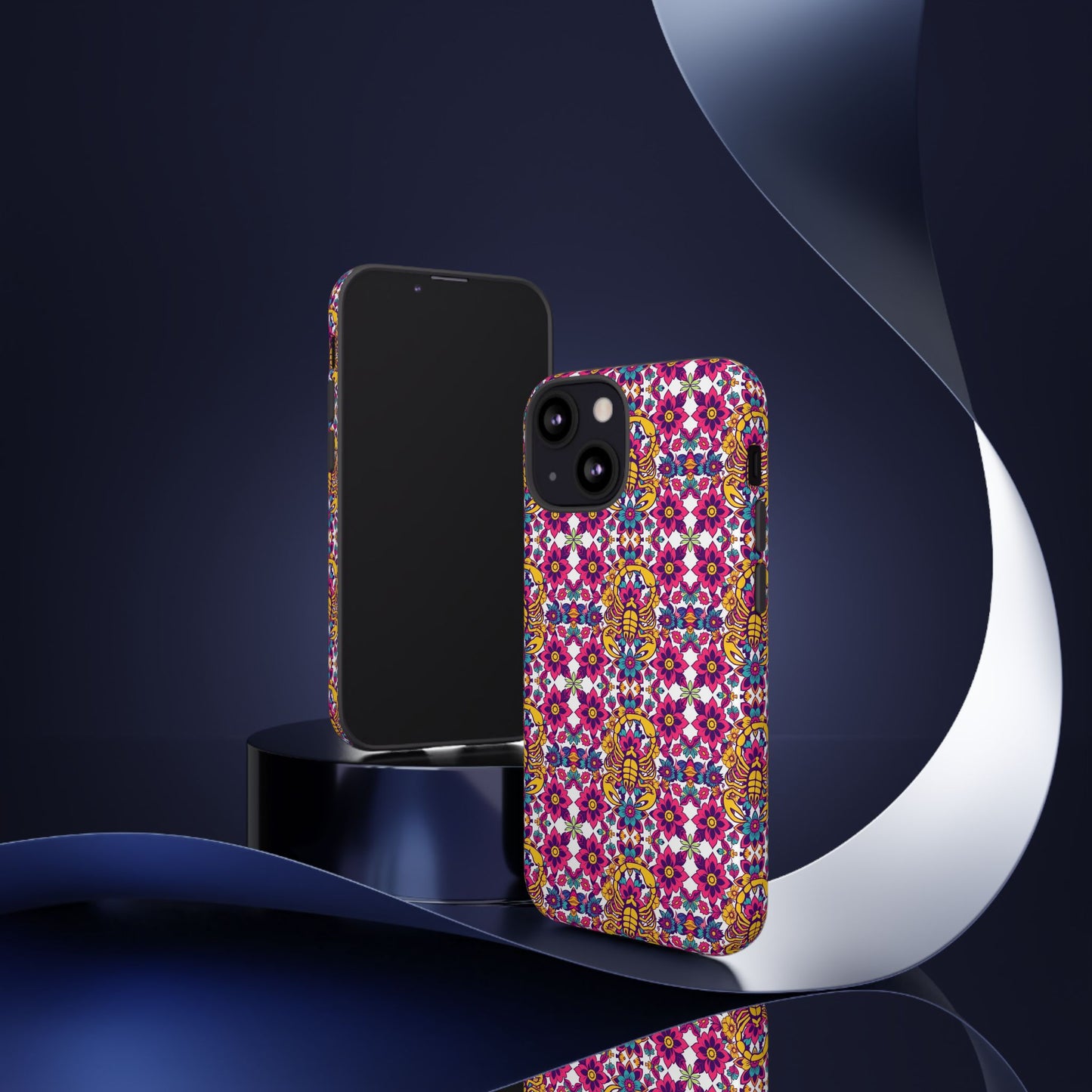 Tough Cases, Scorpio, Zodiac v2, Flower Pattern