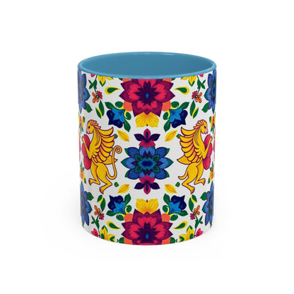 Accent Coffee Mug, Gemini, Zodiac, Flower Pattern, (11, 15oz)