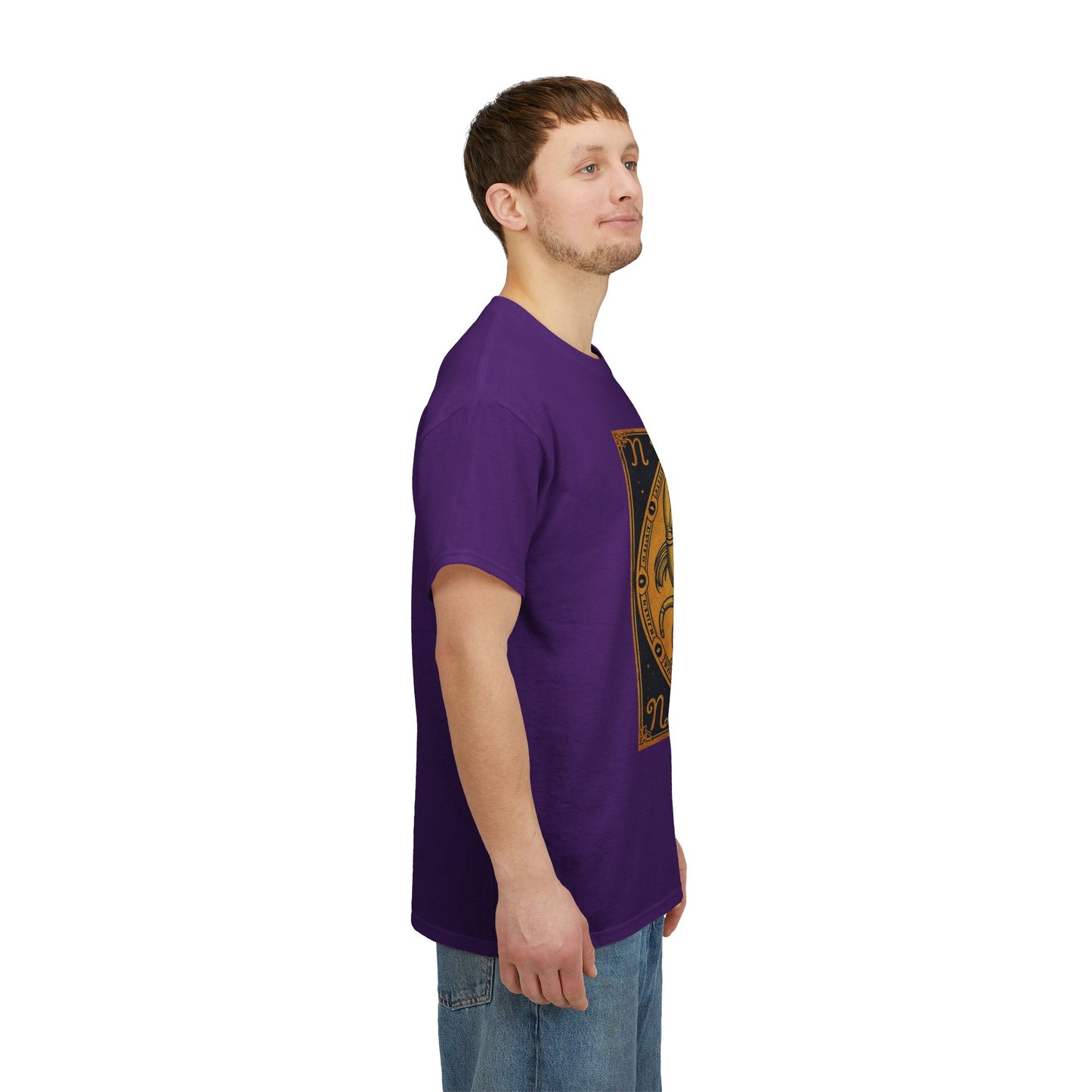 Unisex Heavy Cotton T-Shirt, Crab King v1, Cancer Zodiac Design