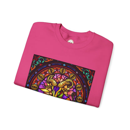 Unisex Heavy Blend™ Crewneck Sweatshirt, Glass 1, Taurus Zodiac Design