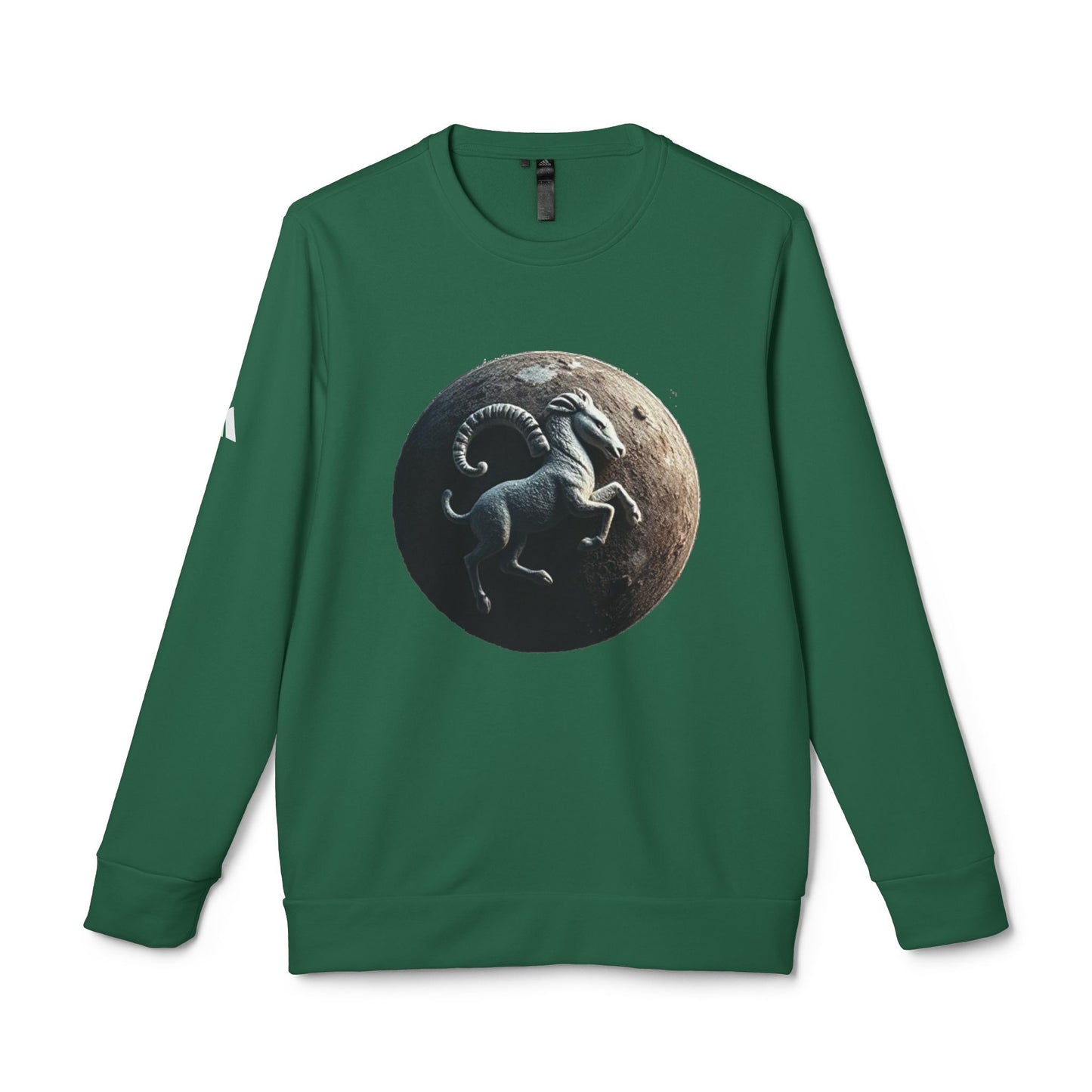 Adidas, Unisex Fleece Crewneck Sweatshirt, Aries, Planet Animal, Zodiac