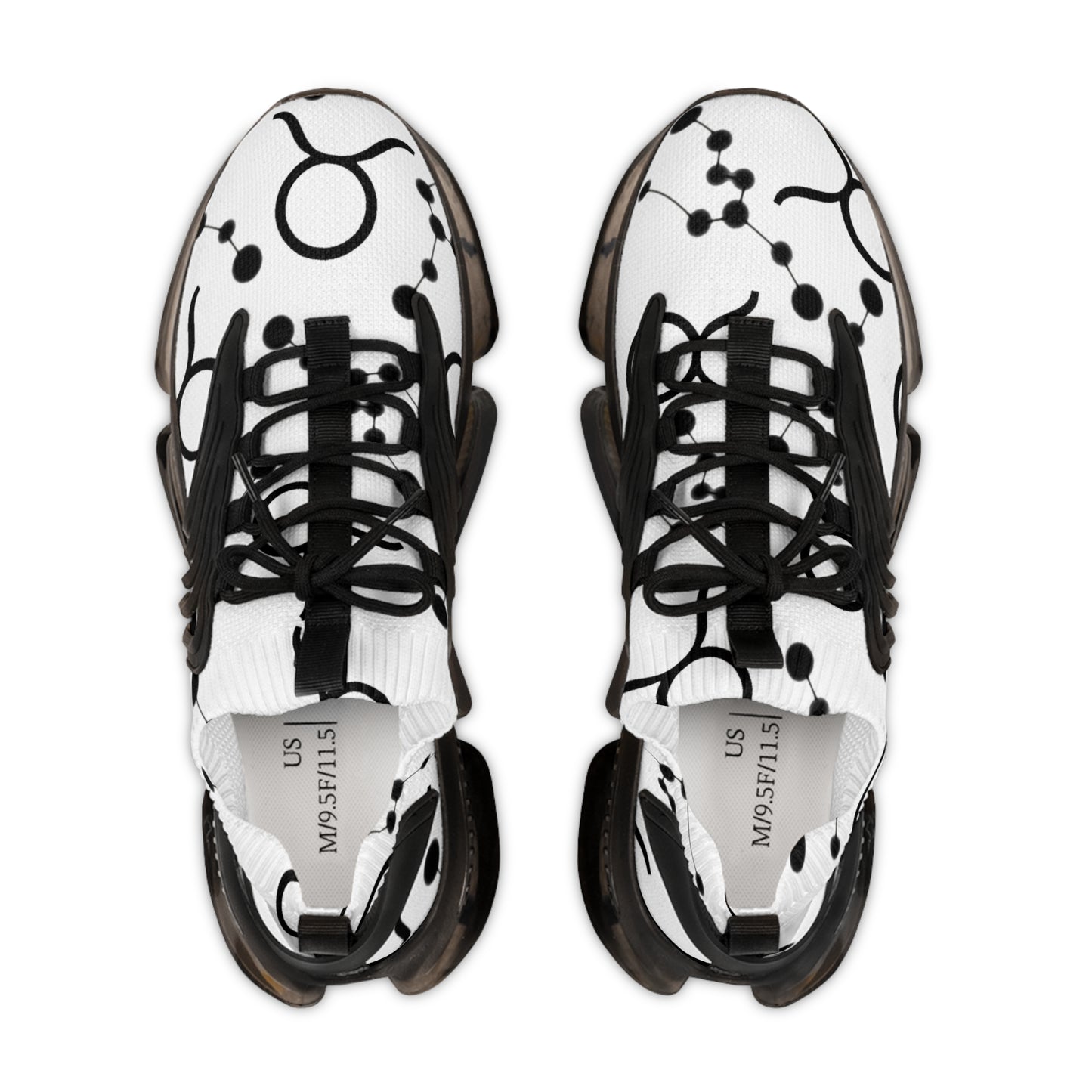 Men's Mesh Sneakers, Taurus Zodiac Sign, all over print