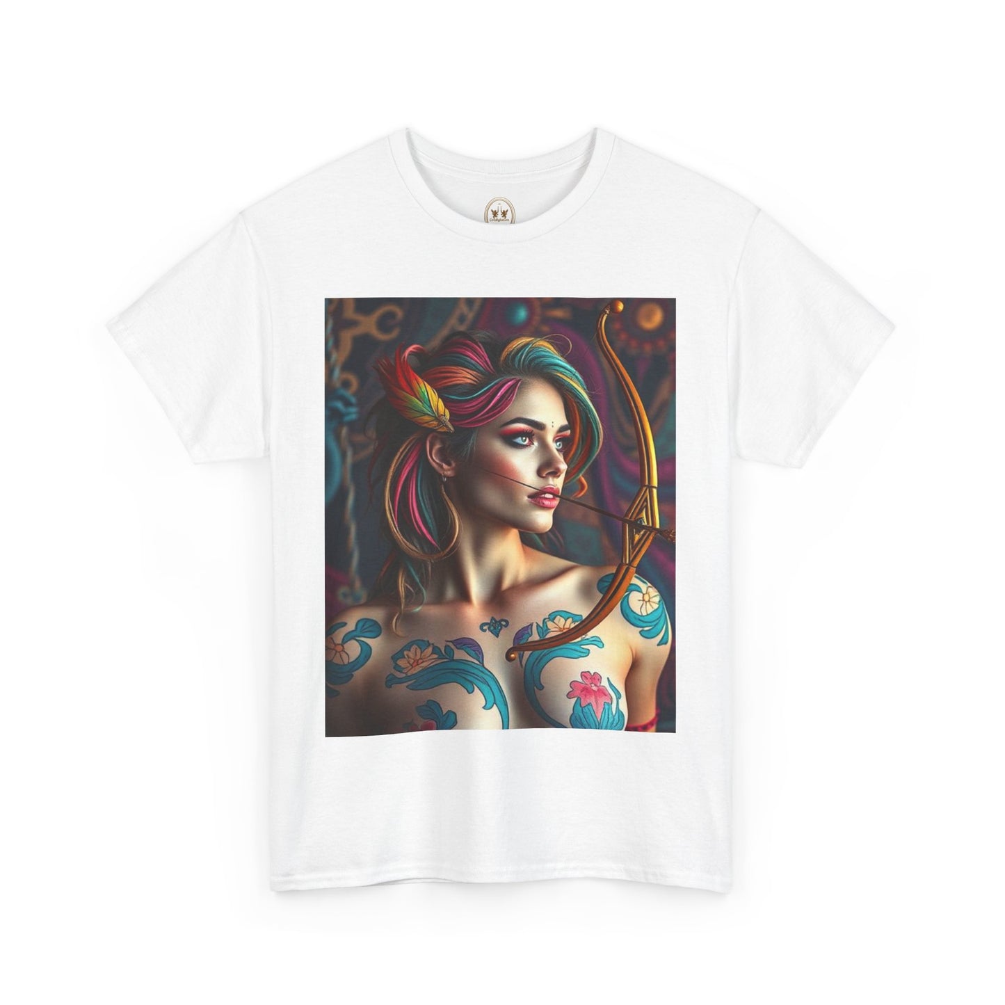 Unisex Heavy Cotton T-Shirt, Sagittarius, Zodiac v1, Sexy Art
