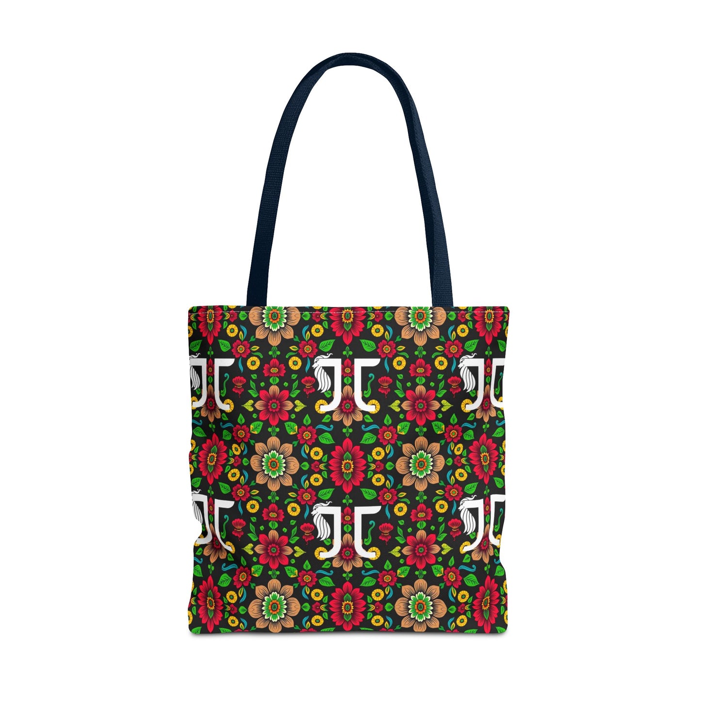 Tote Bag, (AOP), Gemini, Zodiac, Flower Pattern
