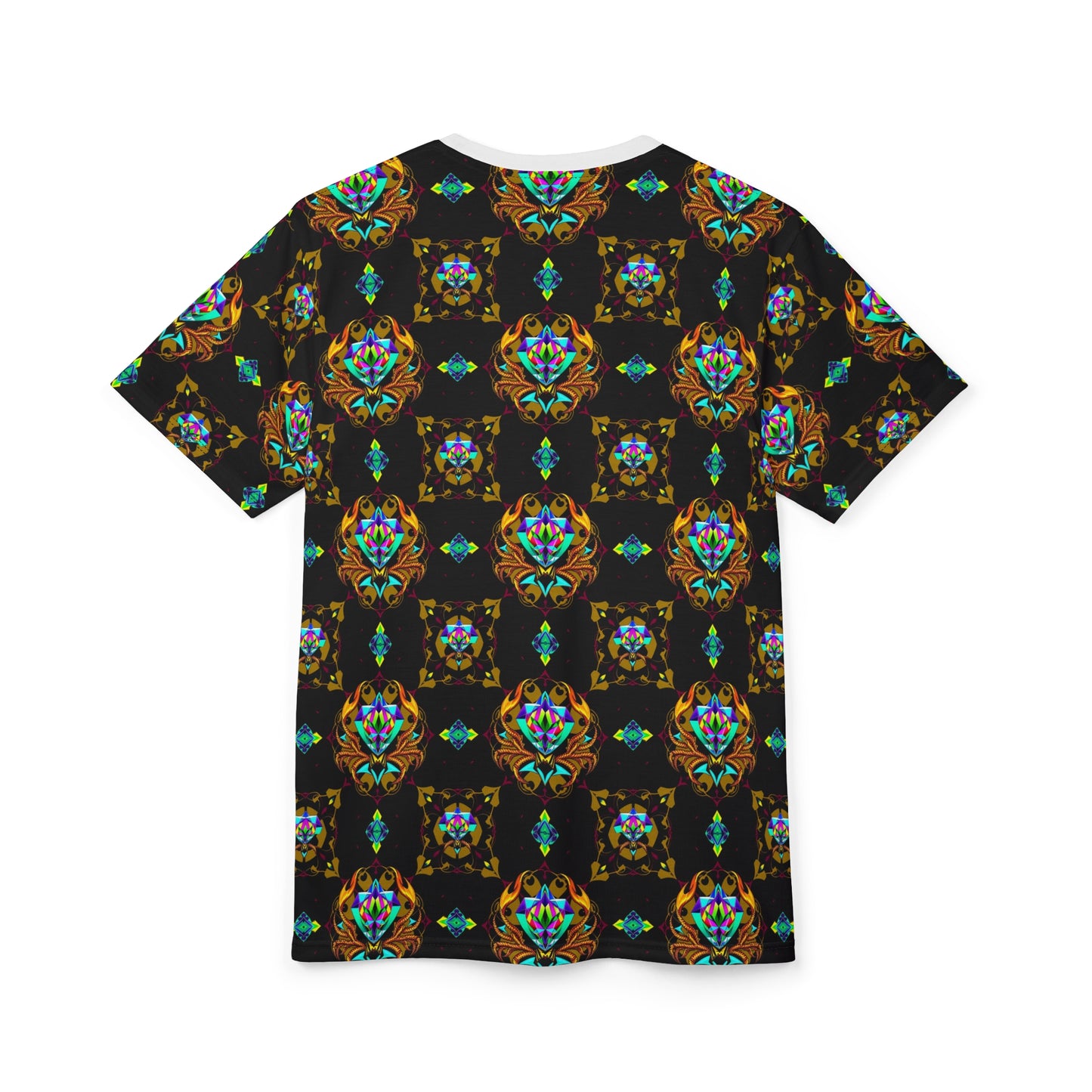 Unisex Cut & Sew T-Shirt, (AOP), Scorpio, Zodiac, Jewels Pattern
