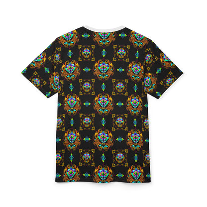 Unisex Cut & Sew T-Shirt, (AOP), Scorpio, Zodiac, Jewels Pattern
