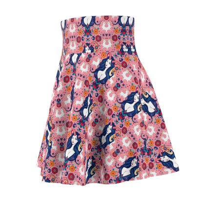Women's Skater Skirt, (AOP), Capricorn, Zodiac v3, Sexy Pattern