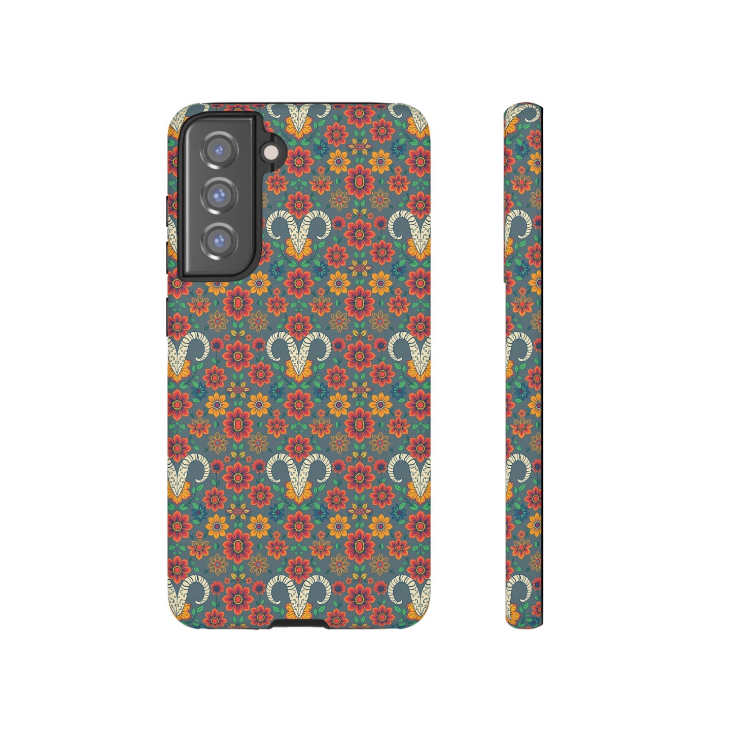 Tough Cases, Aries, Zodiac v3, Flower Pattern