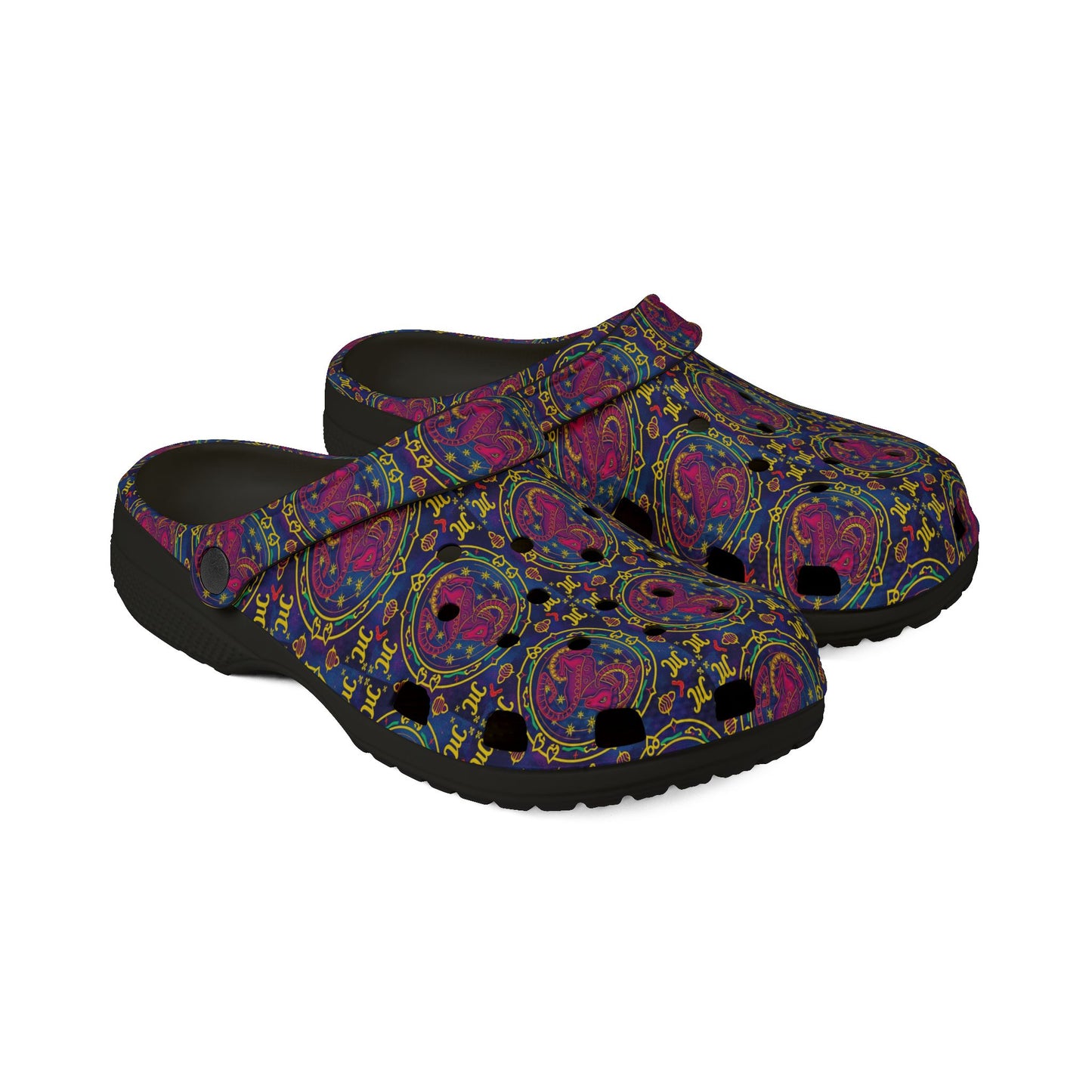 EVA Foam Rubber Shoes, (AOP), Capricorn, Zodiac, Pattern