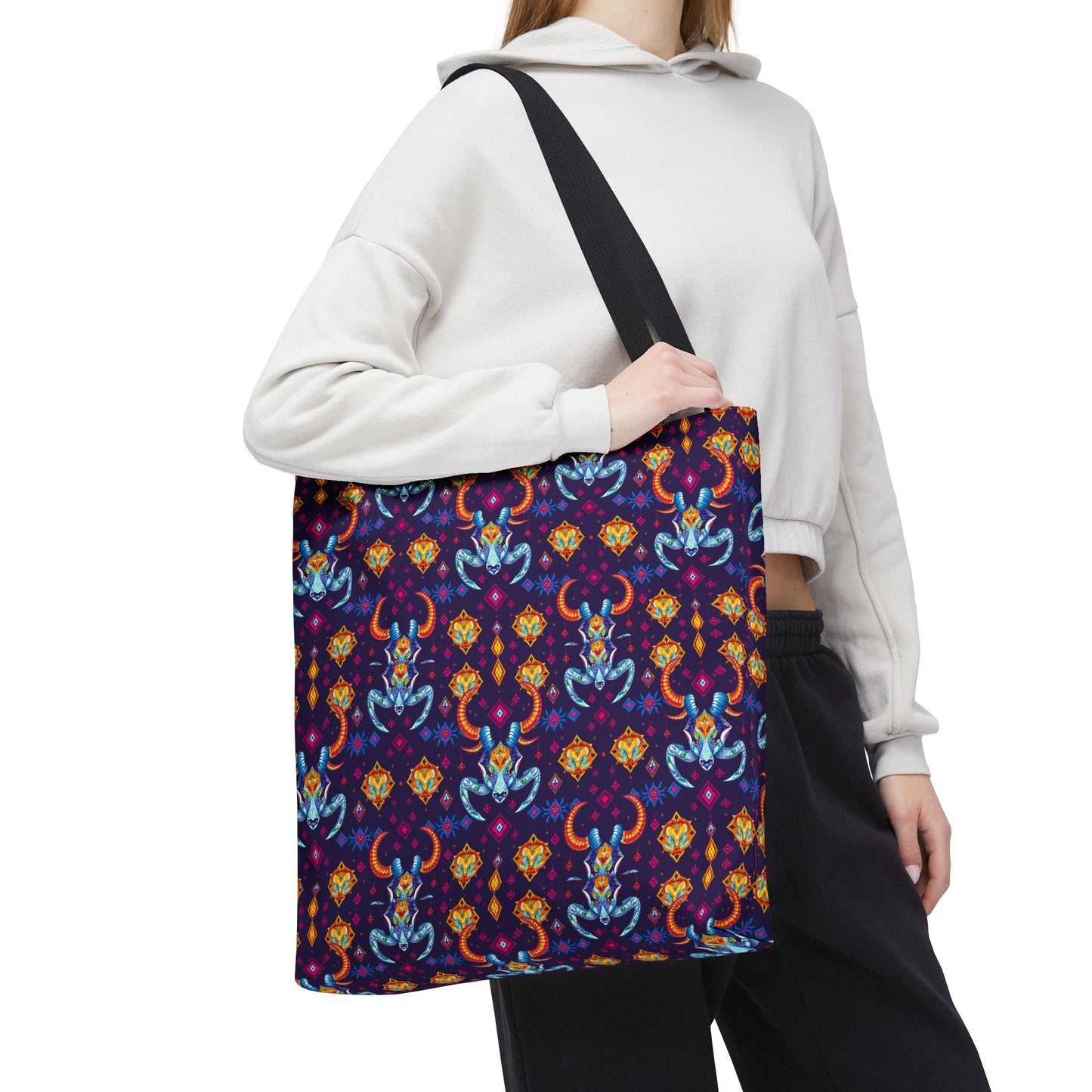 Tote Bag (AOP), Taurus, Zodiac, Jewel Pattern