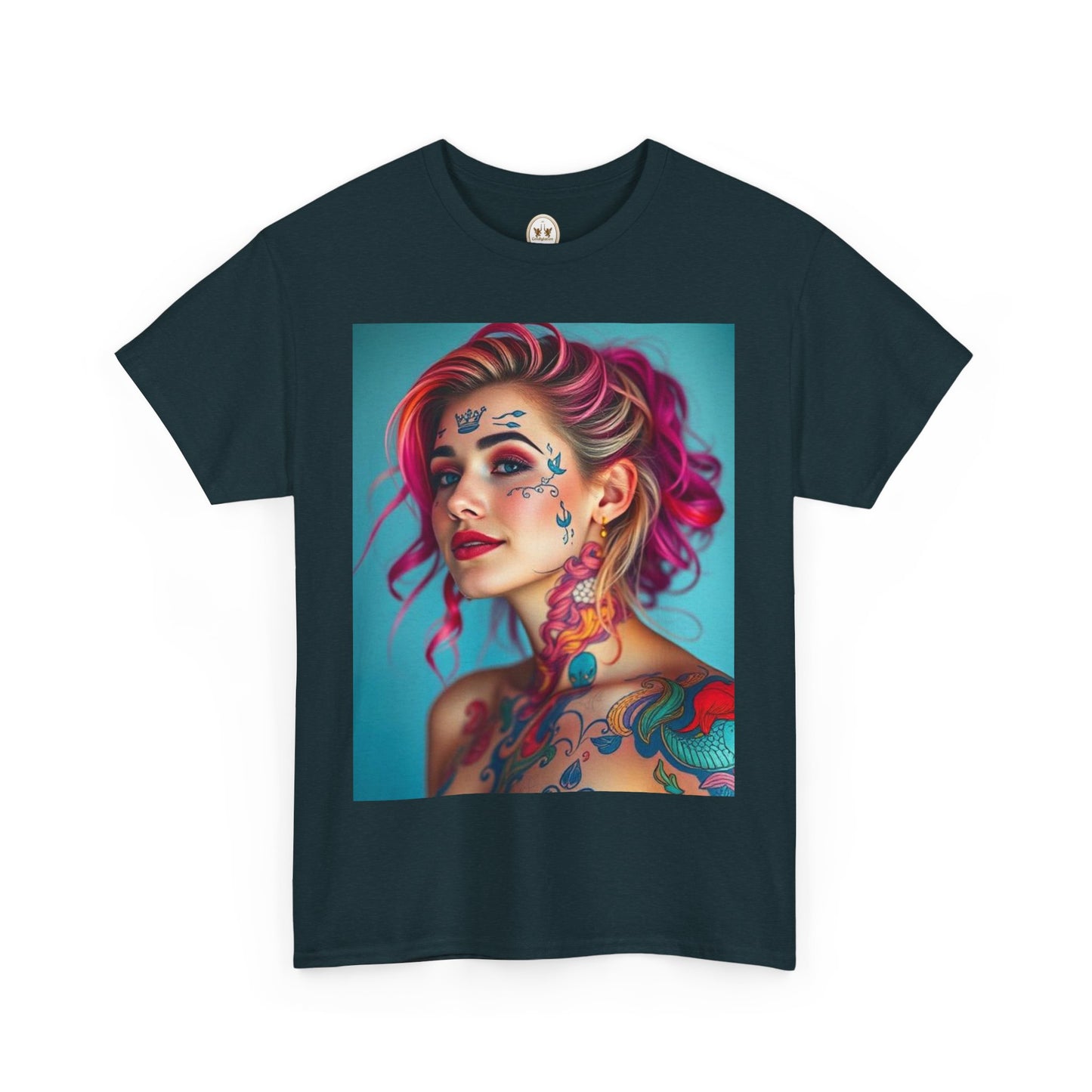 Unisex Heavy Cotton T-Shirt, Pisces, Zodiac v3, Sexy Art