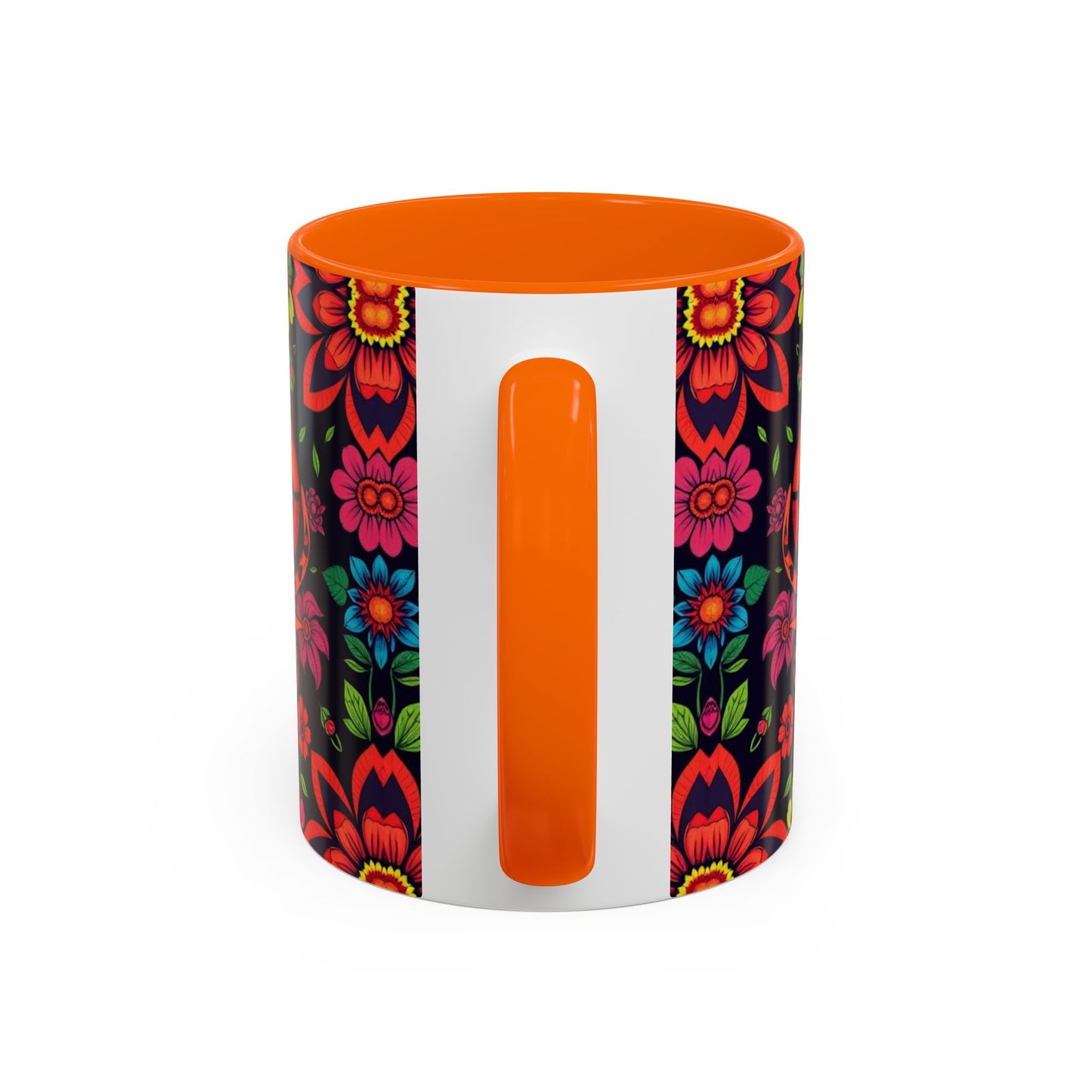 Accent Coffee Mug, Cancer, Zodiac v4, Flower Pattern, (11, 15oz)