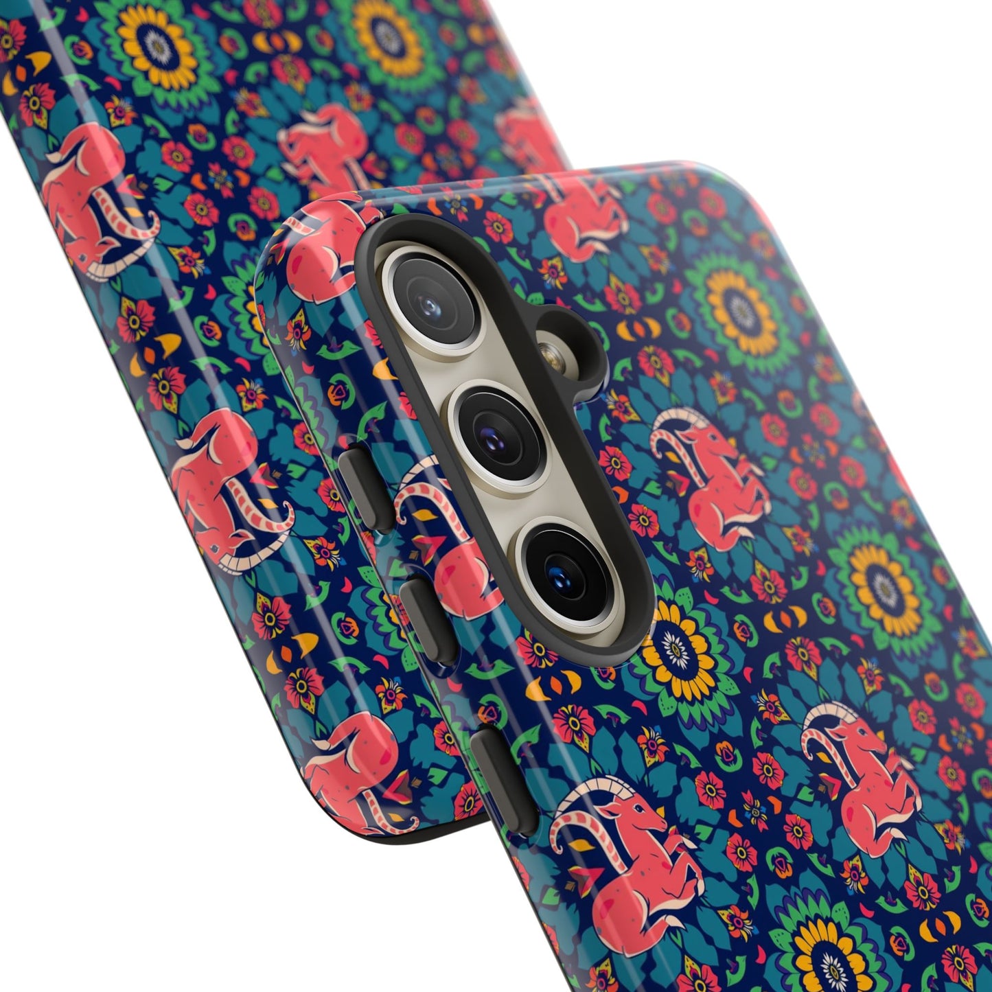 Tough Cases, Capricorn, Zodiac v1, Flower Pattern