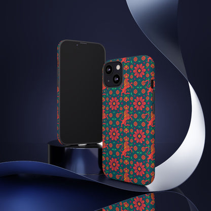 Tough Cases, Leo, Zodiac v2, Flower Pattern