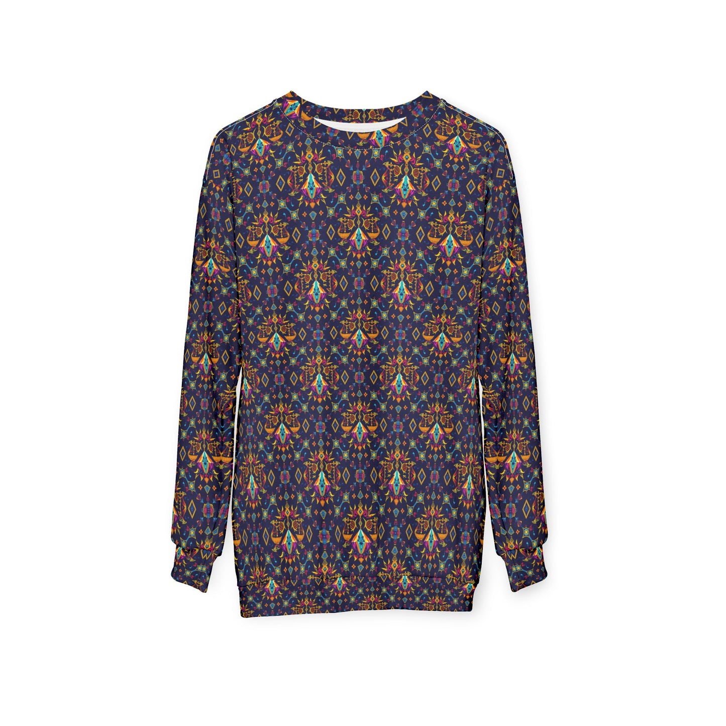 Unisex Sweatshirt (AOP), Libra, Zodiac v1, Jewel Pattern