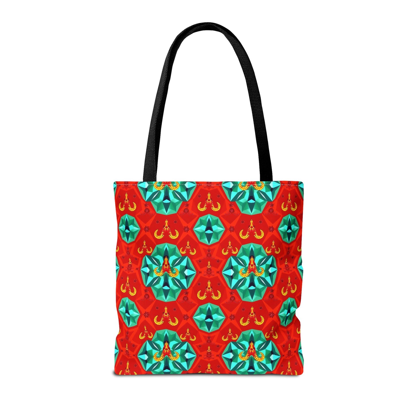 Tote Bag (AOP), Aries, Zodiac v1, Jewel Pattern