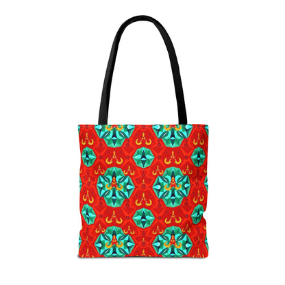 Tote Bag (AOP), Aries, Zodiac v1, Jewel Pattern