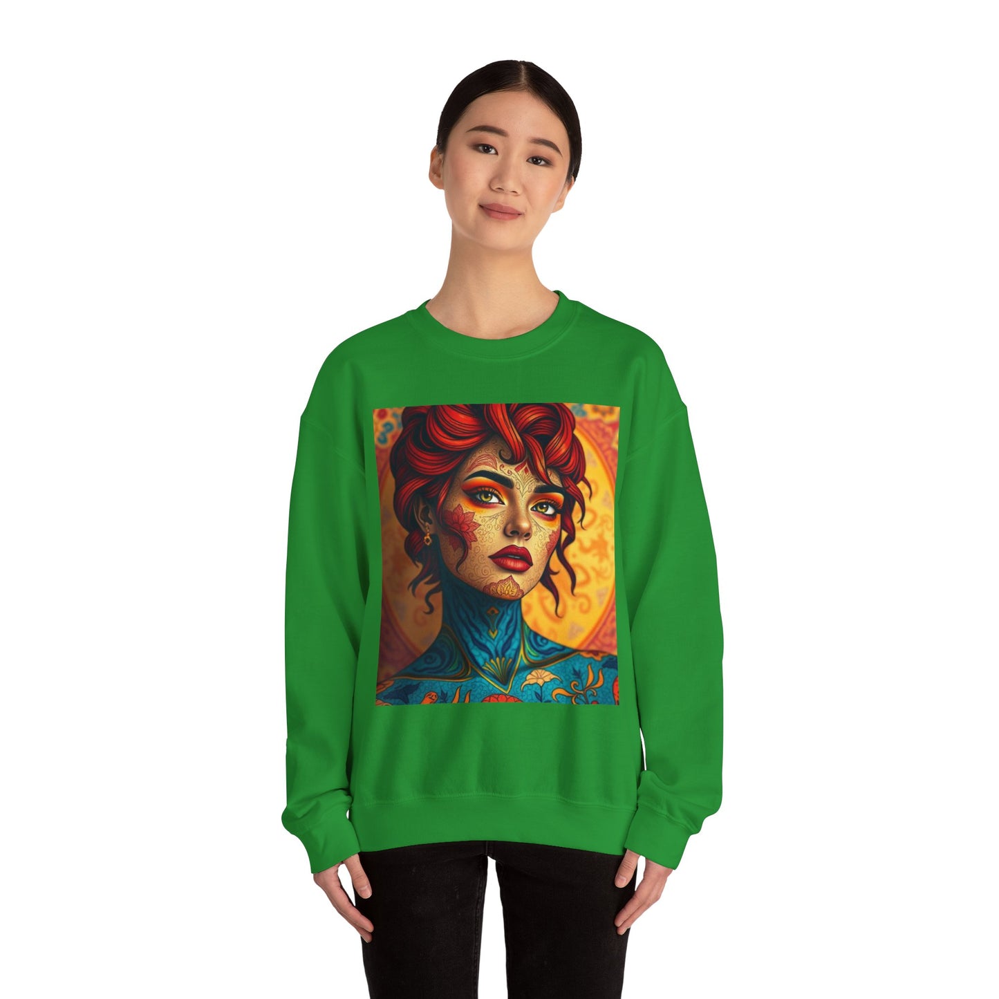 Unisex Heavy Blend™ Crewneck Sweatshirt, Aquarius, Zodiac v2, Sexy Pattern