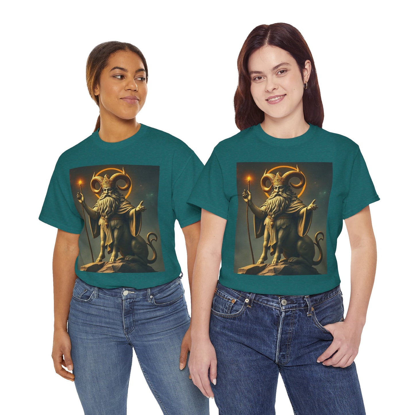 Unisex Heavy Cotton T-Shirt, Taurus God, Zodiac Design