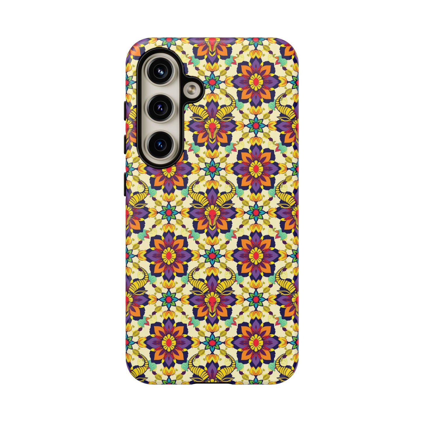 Tough Cases, Taurus, Zodiac v1, Flower Pattern