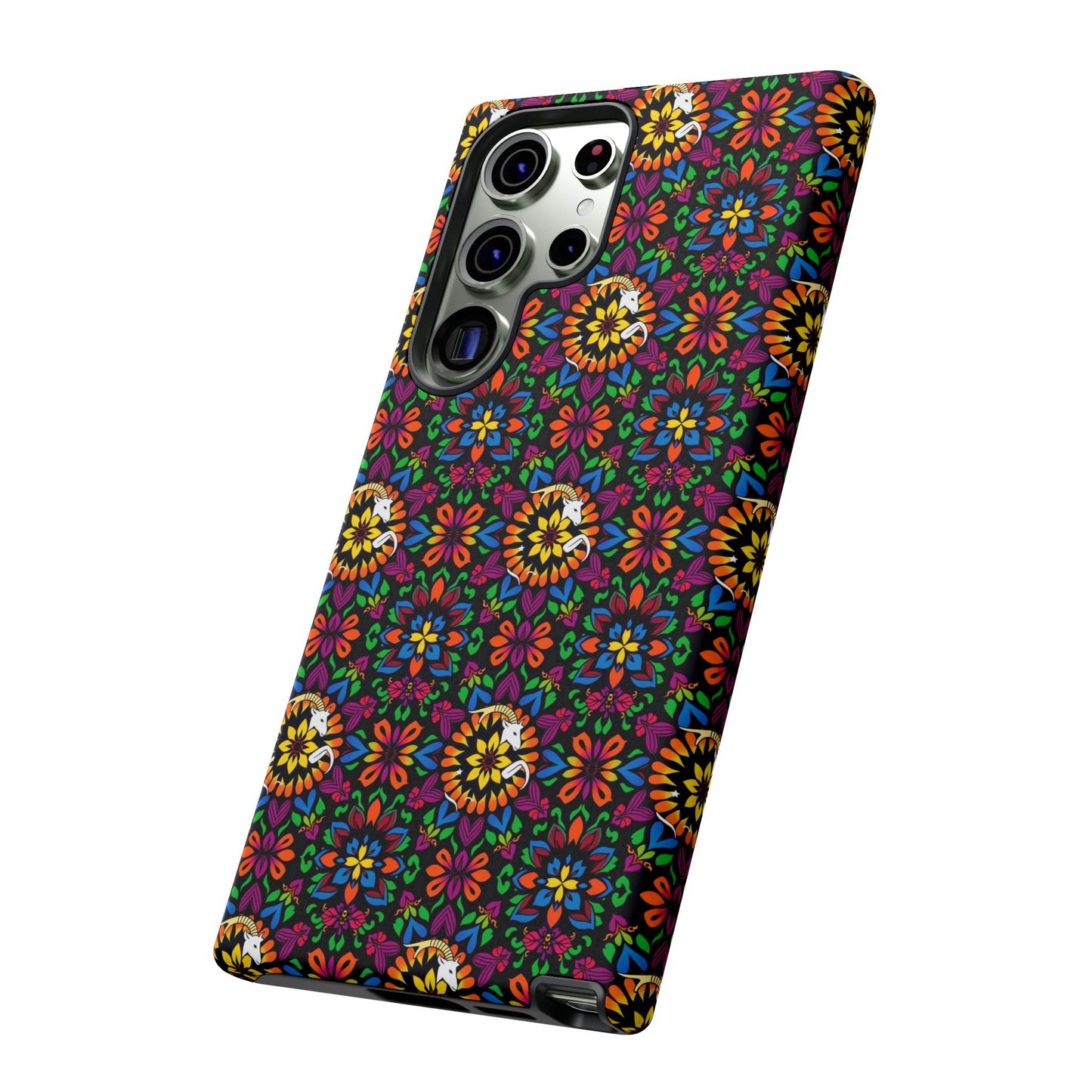 Tough Cases, Capricorn, Zodiac v2, Flower Pattern