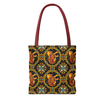 Tote Bag (AOP), Leo, Zodiac, Jewel Pattern
