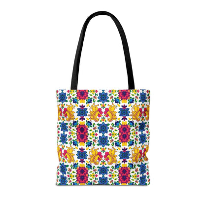 Tote Bag (AOP), Gemini, Zodiac, Flower Pattern