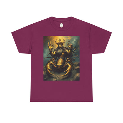 Unisex Heavy Cotton T-Shirt, Desert Scorpio King, Zodiac Design