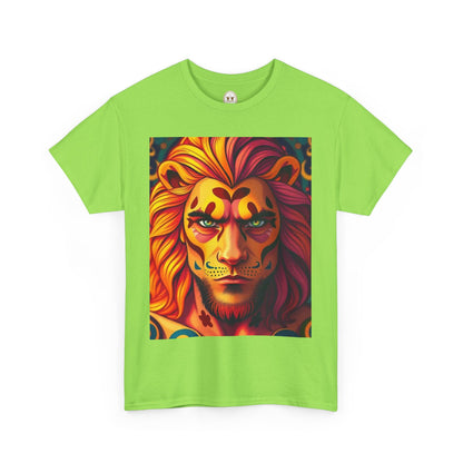 Unisex Heavy Cotton T-Shirt, Leo, Zodiac v2, Sexy Art